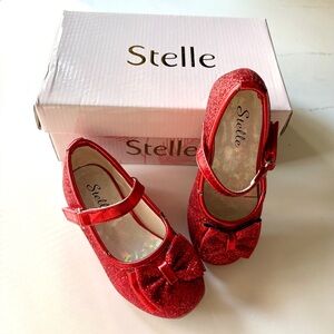 Stelle Red Glitter Dress Shoes